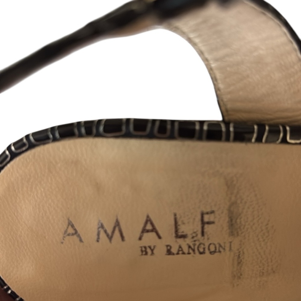 Amalfi by Rangoni Sandals, leather, Black with silver accents, size 9.5 - Picture 8 of 8